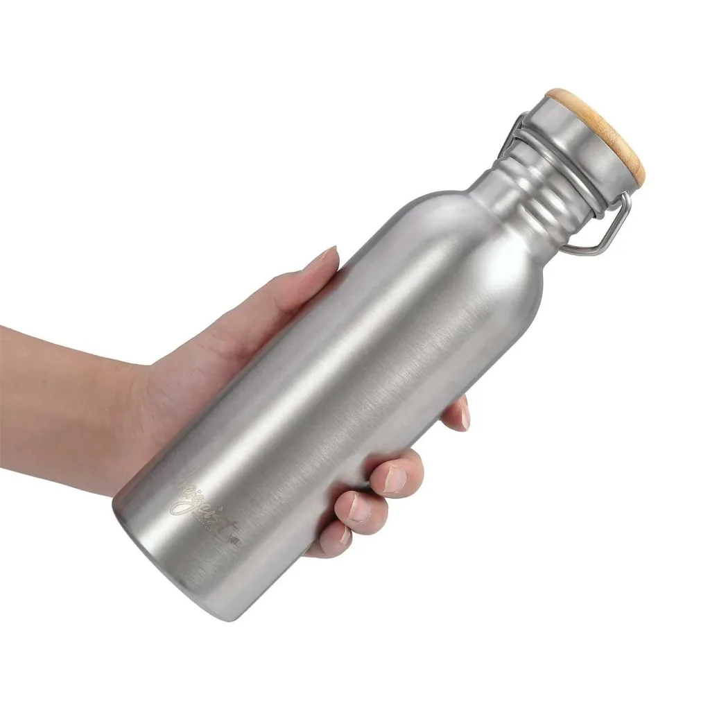 Stainless steel bottle, single-walled, matt
