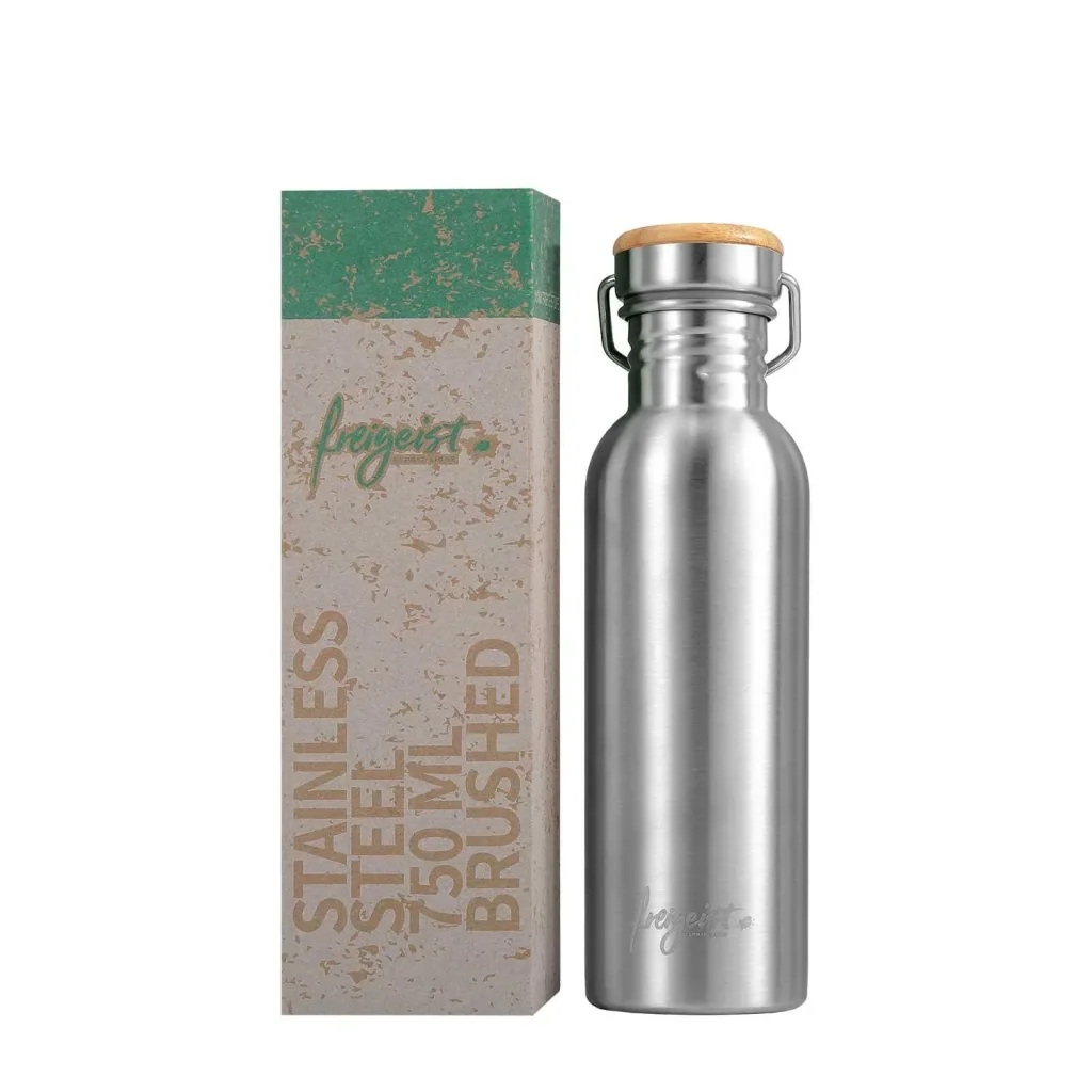 Stainless steel bottle, single-walled, matt