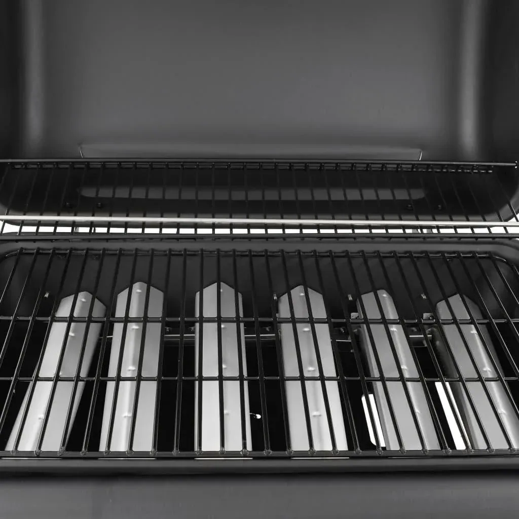 Gas grill with 6 burners black