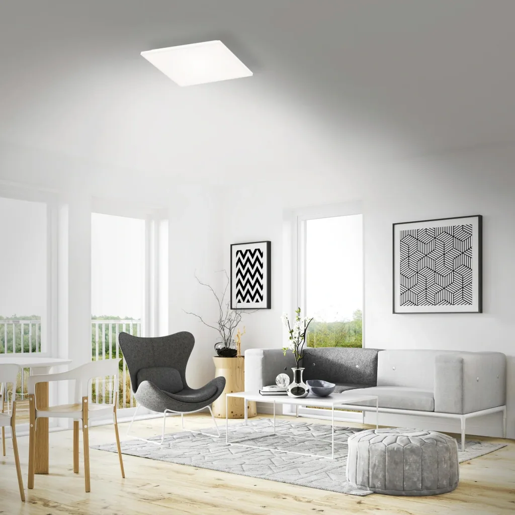 Frameless LED panel, square, 29.5 cm, 12 watts, white