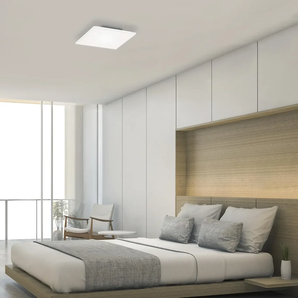 Frameless LED panel, square, 29.5 cm, 12 watts, white
