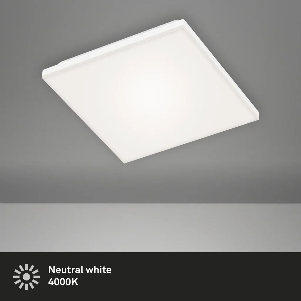 Frameless LED panel, square, 29.5 cm, 12 watts, white