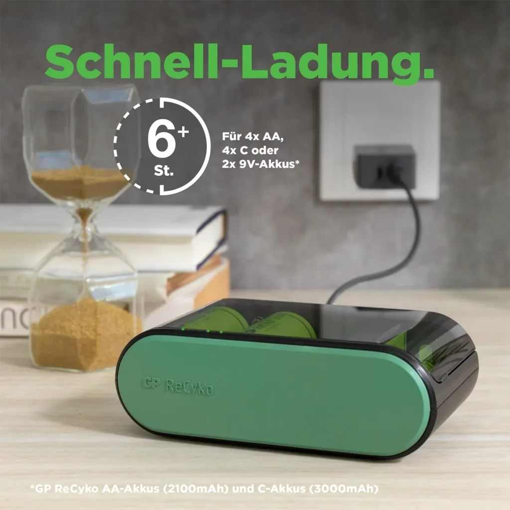 USB universal charger for all common NiMH batteries