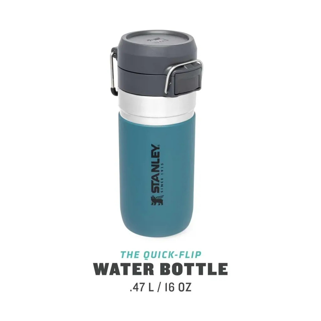 Quick Flip Water Bottle 0.47 l, Lagoon, vacuum insulation, safety cap