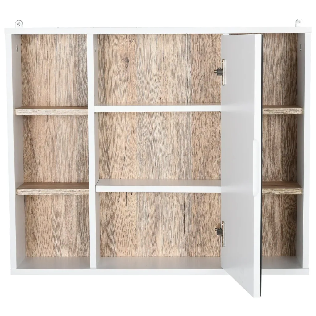 Bathroom mirror cabinet, white