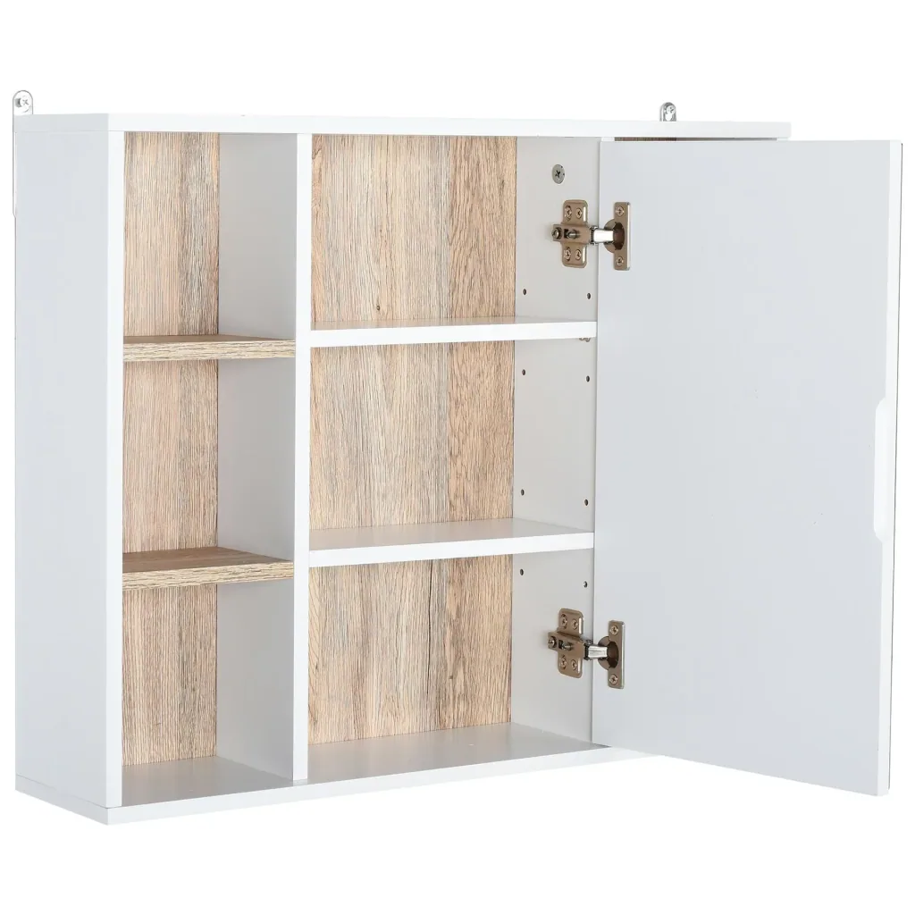 Bathroom mirror cabinet, white