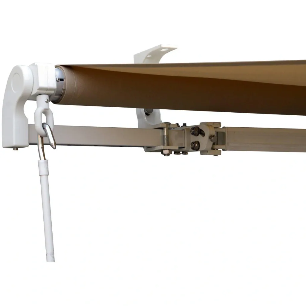 Articulated arm awning for wall mounting