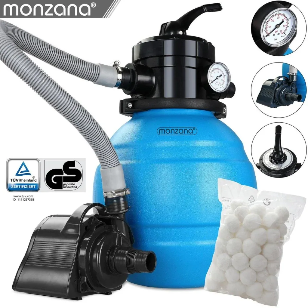 Sand filter system 4,500 L / h - incl. filter balls 320g