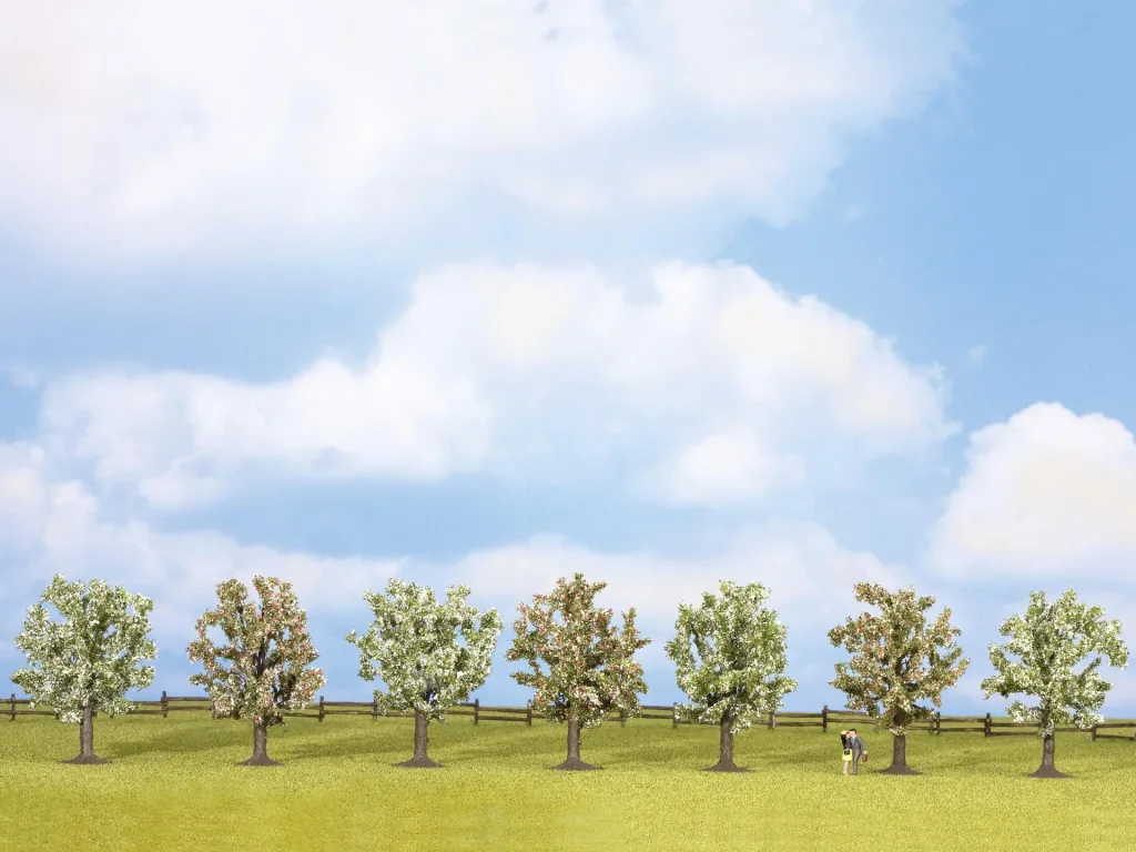 Fruit trees, flowering, 7 pieces, approx. 8 cm high