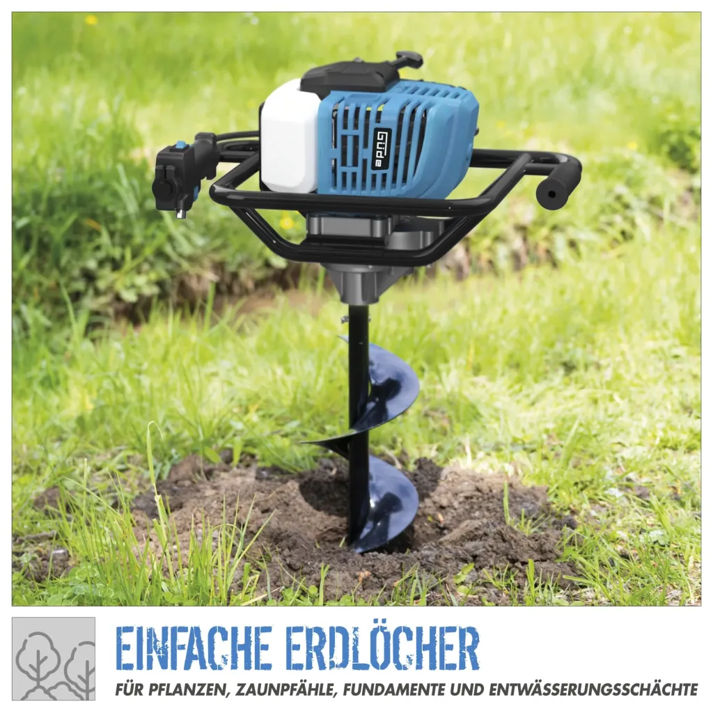 Benzine grondboor GE 1450.1 – 2,0 pk met 3 boren