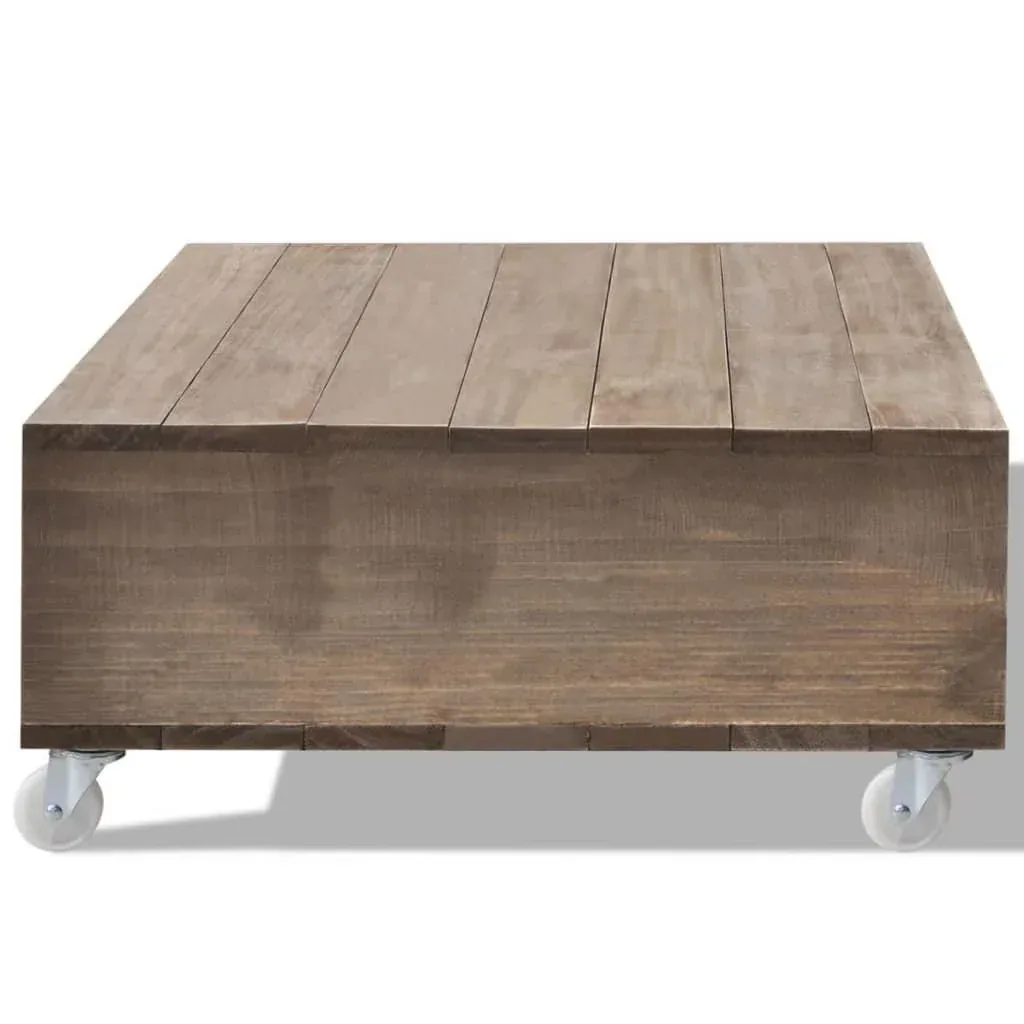 Coffee table solid wood brown