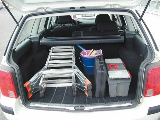 Articulated telescopic ladder aluminum 4 x 4 rungs