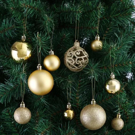 Christmas balls - Christmas tree decorations - gold 100 pieces
