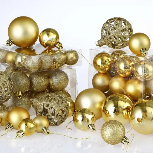 Christmas balls - Christmas tree decorations - gold 100 pieces