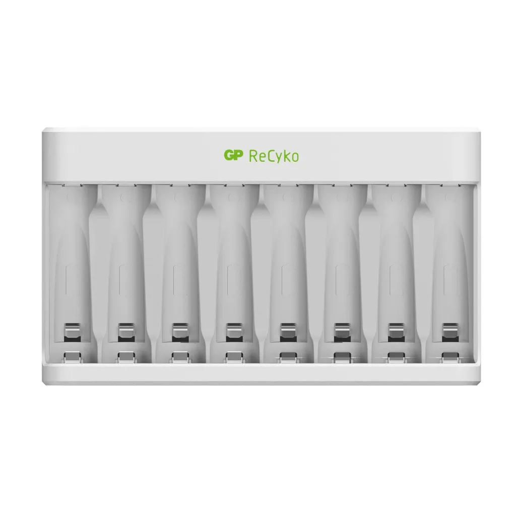 USB charger for 8 AA/AAA NiMH batteries including 4 ReCyko Mignon batteries 2100 mAh + 4 ReCyko Micro batteries 850 mAh