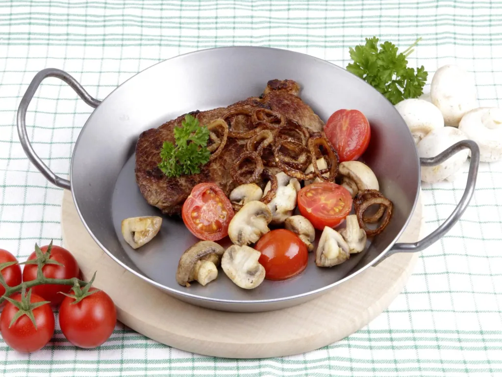 Health iron pan with handles, 24cm