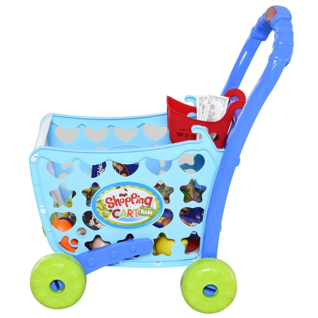 Children's shopping cart with accessories