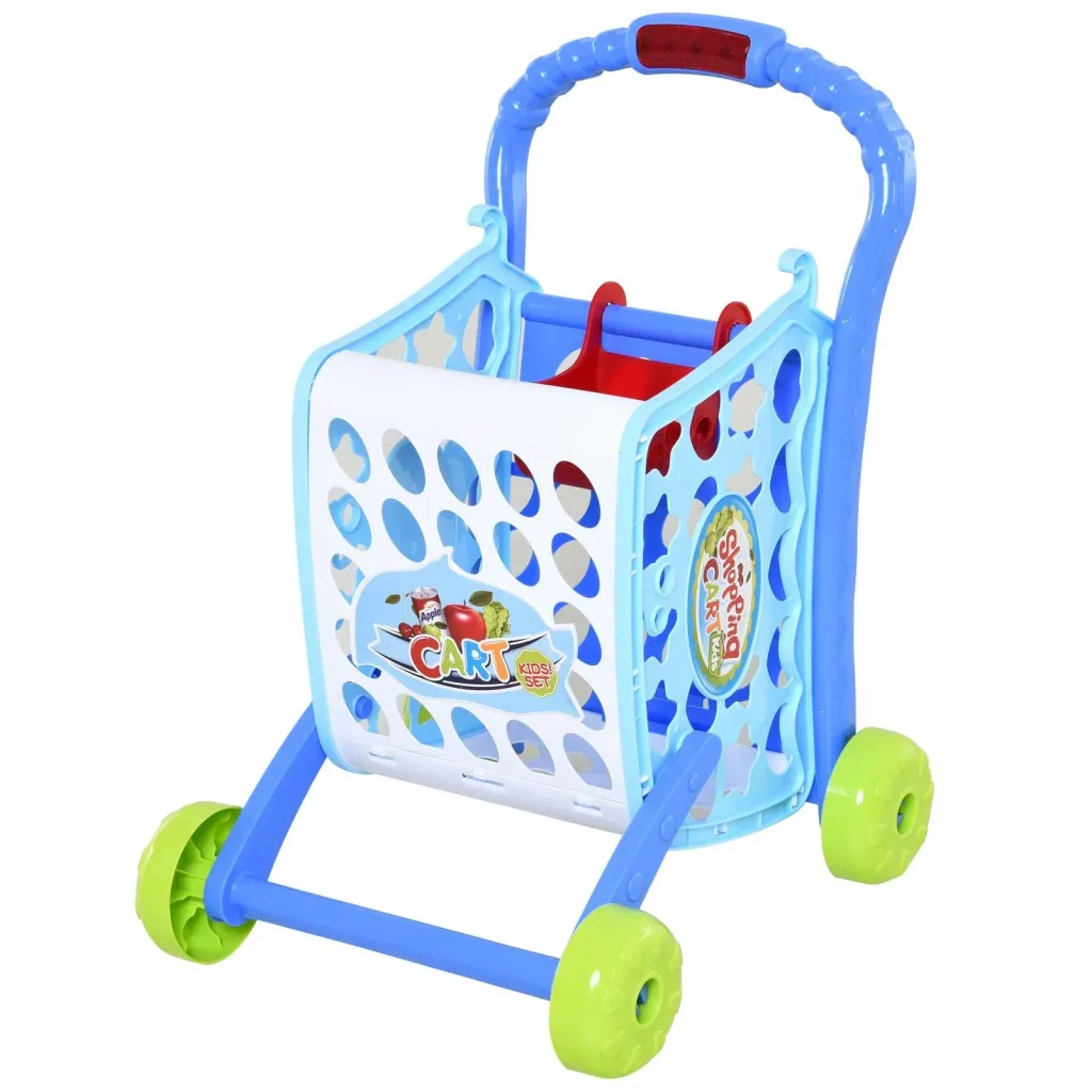 Children's shopping cart with accessories