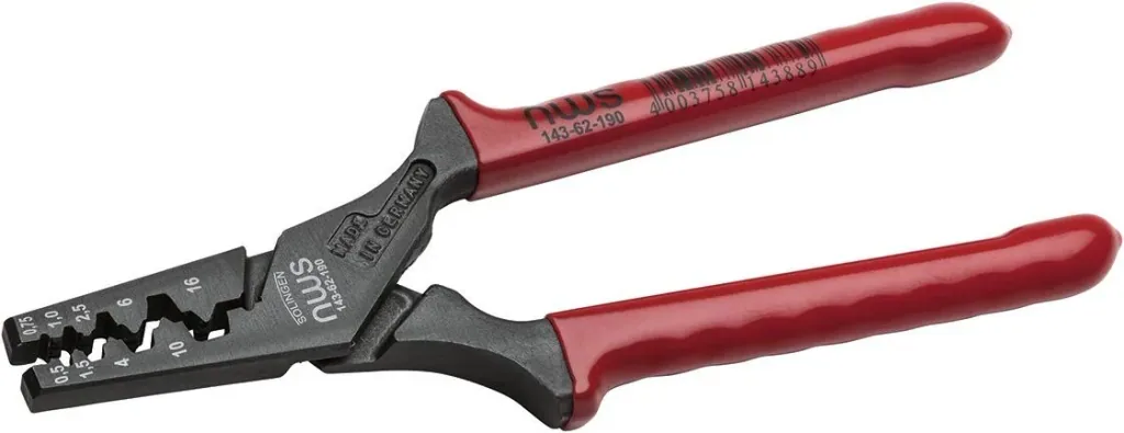 Universal wire end ferrules assortment with pliers and screwdriver