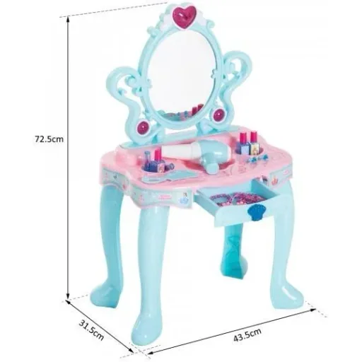 Dressing table children's dressing table with piano photo frame light green + pink