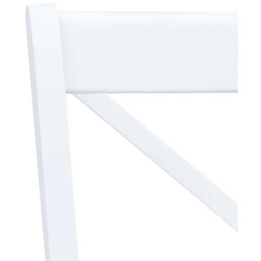 Dining chairs 2pcs solid rubberwood white and light wood color