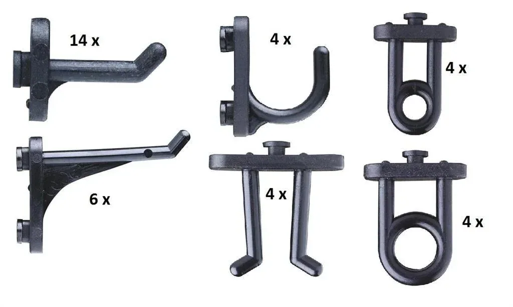 XXL tool wall set with 2 walls and 72 hooks