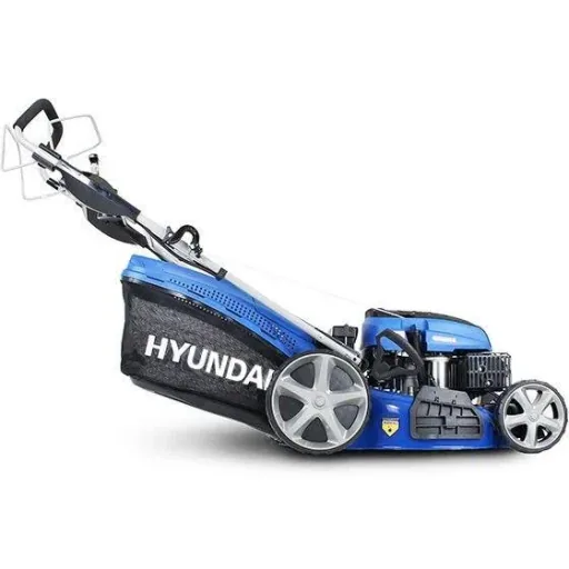 Self-propelled lawn mower with 173cc OHV four-stroke petrol engine including electric start 51cm