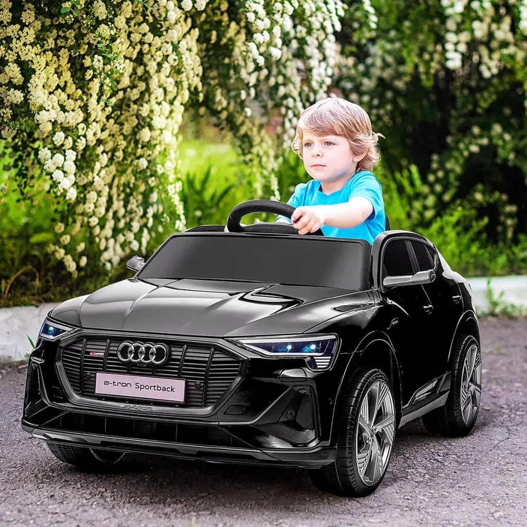 Children's car electric 3 speeds with remote control from 3 years plastic metal black 108 x 60 x 47 cm