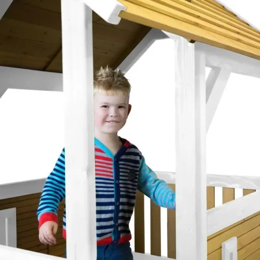 Pumba Play Tower Brown/White - Lime Green Slide