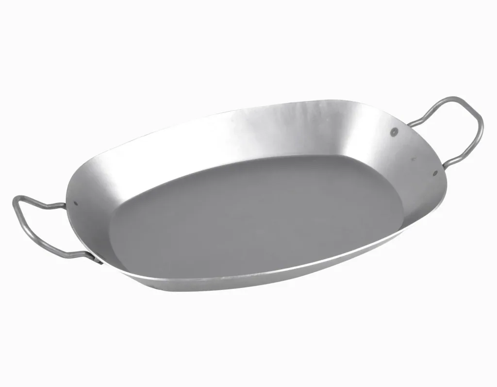 Iron pan with handles oval, 37.5 cm