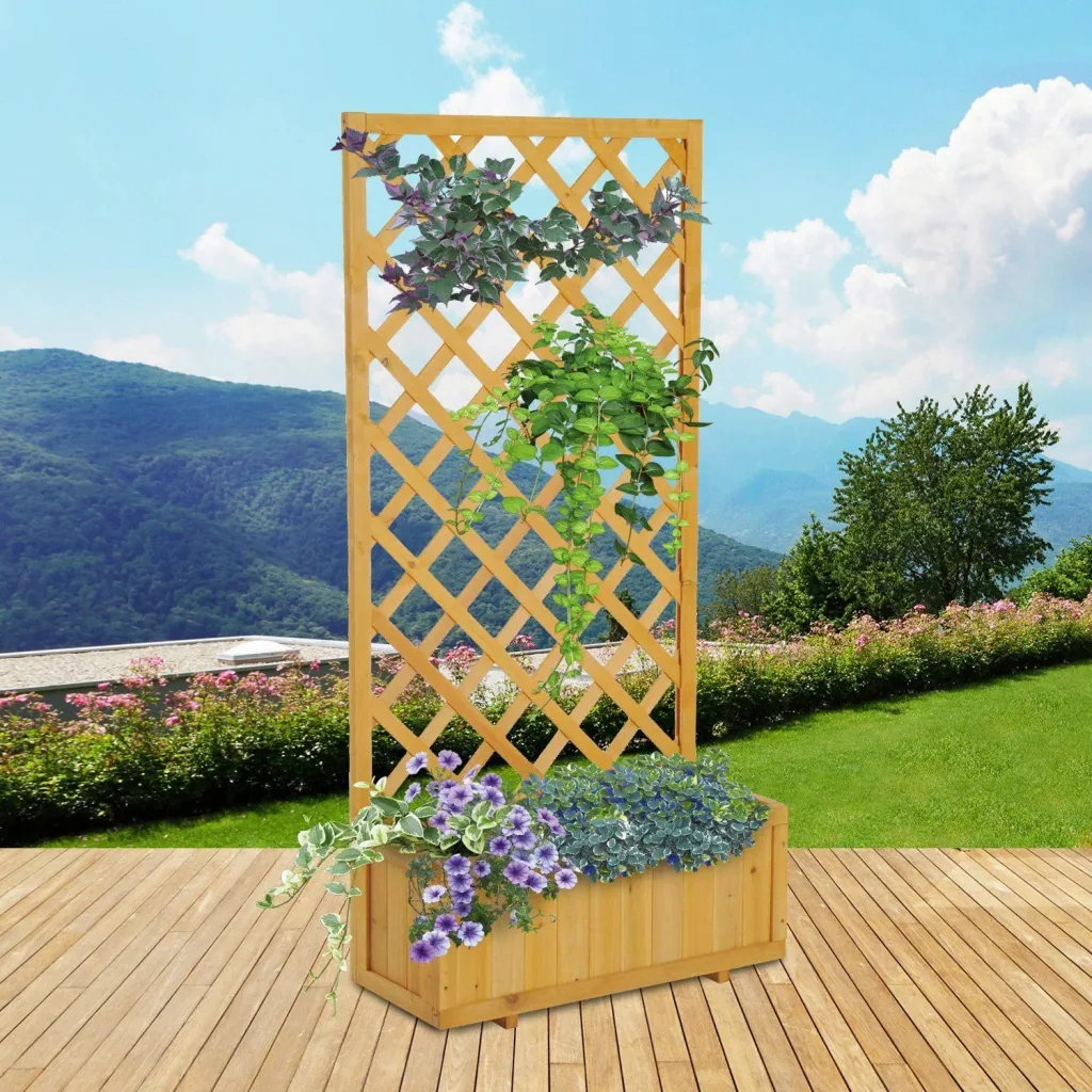 Planter with trellis