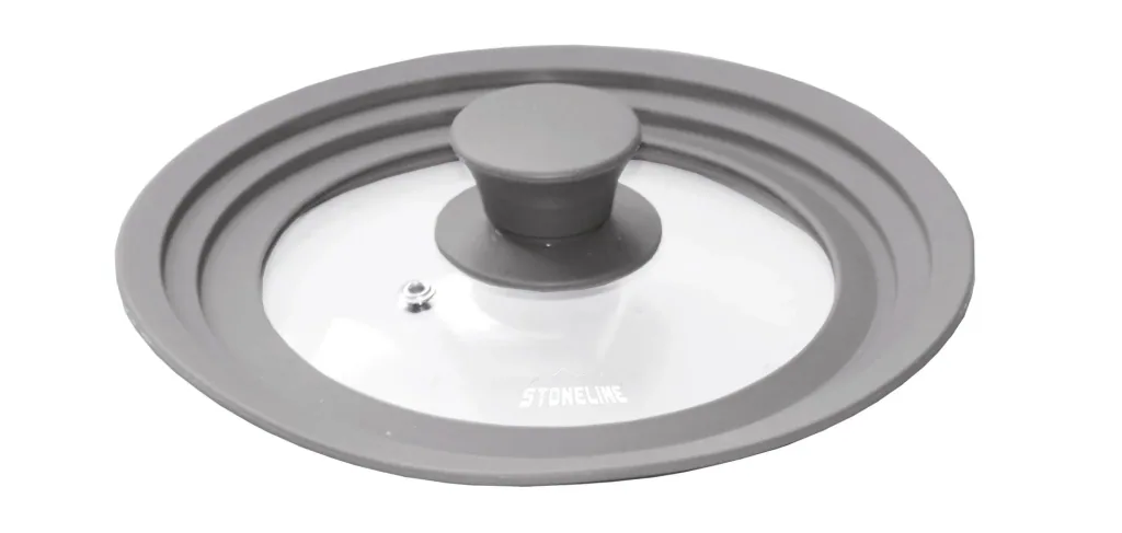 Universal glass lid with silicone rim, suitable for 24/ 26 /28 cm