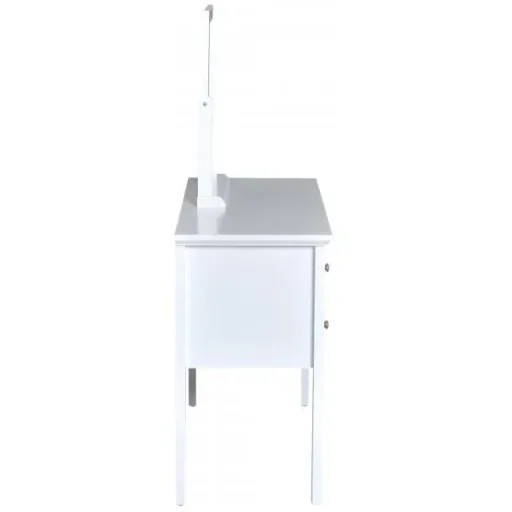 Dressing table with mirror 2 drawers white