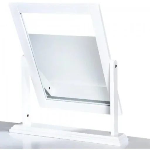 Dressing table with mirror 2 drawers white