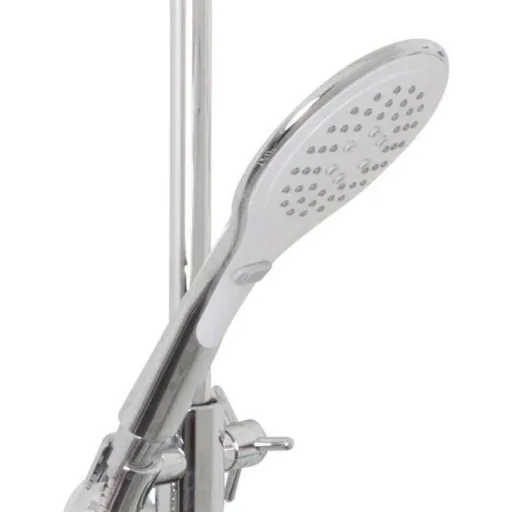 XL shower set with rain shower and hand shower - round - 3 functions