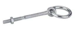 Bar ring with nut screw, 10 x 80mm, 2 pieces