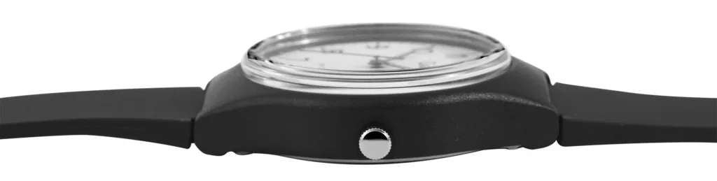Unisex wristwatch with date display and quartz movement