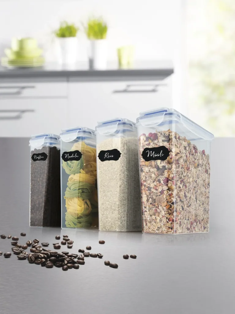 Klick-it 8-piece food storage containers, blue