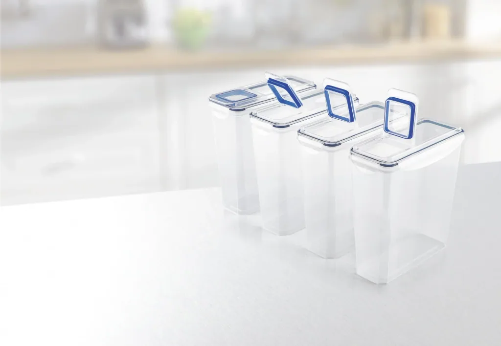 Klick-it 8-piece food storage containers, blue