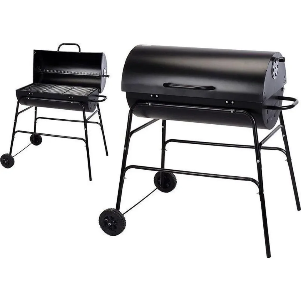 BBQ XL charcoal grill - cylindrical shape - grill area (LxW) 71 x 35 cm - black