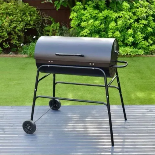 BBQ XL charcoal grill - cylindrical shape - grill area (LxW) 71 x 35 cm - black