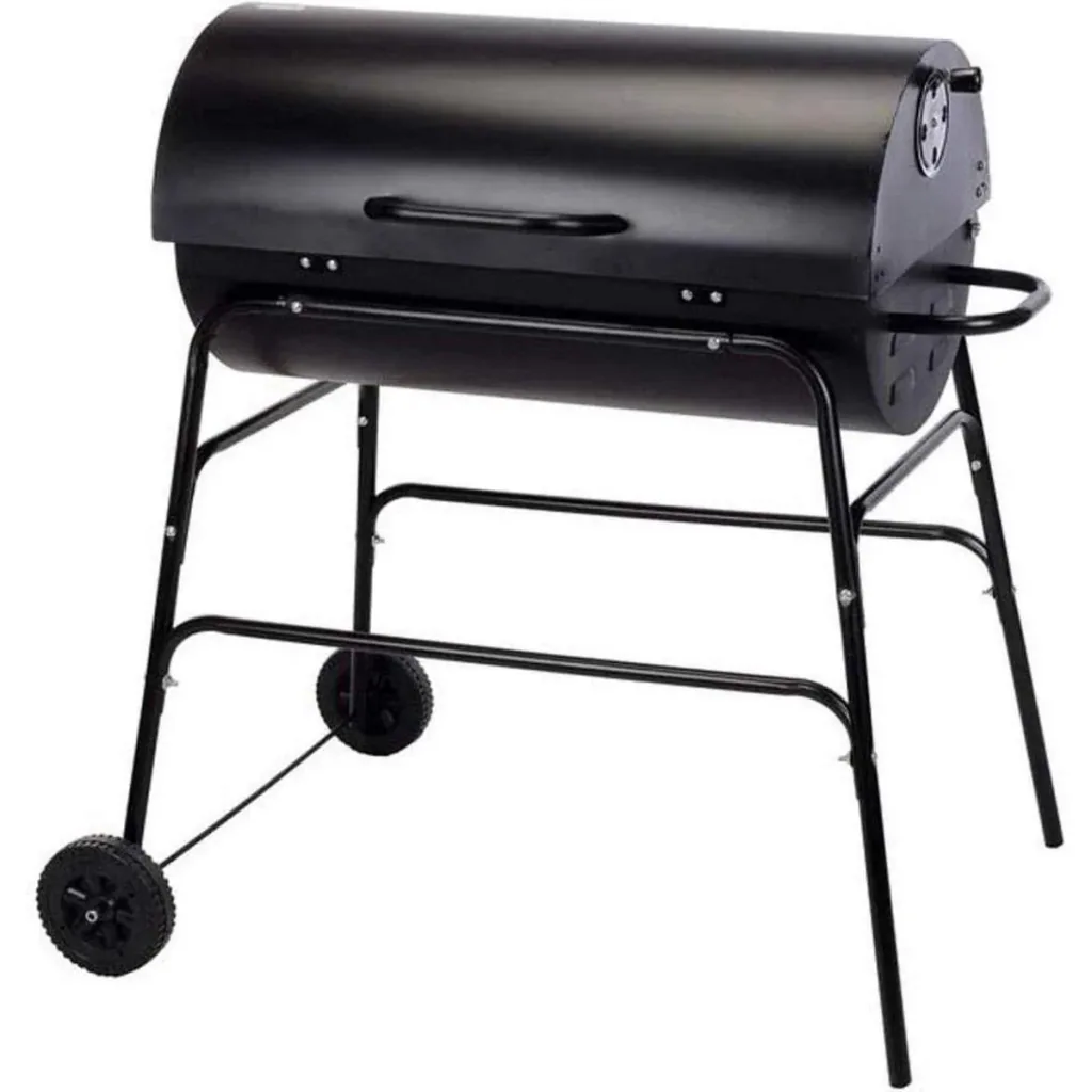 BBQ XL charcoal grill - cylindrical shape - grill area (LxW) 71 x 35 cm - black