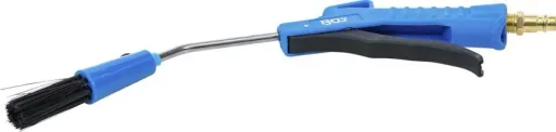 Compressed air blow gun with brush