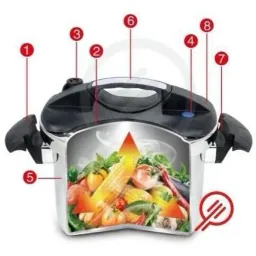 Pressure cooker with marble coating - 4L