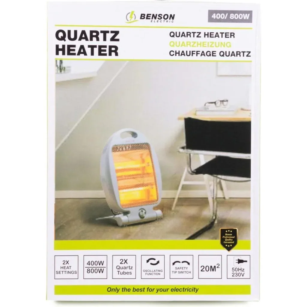 Heater - Tabletop model - Two settings - 400 / 800 W - Suitable for rooms up to 15m2 - White