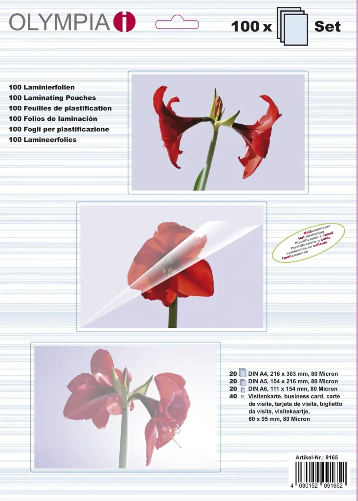 Laminierfolien Set , 100er