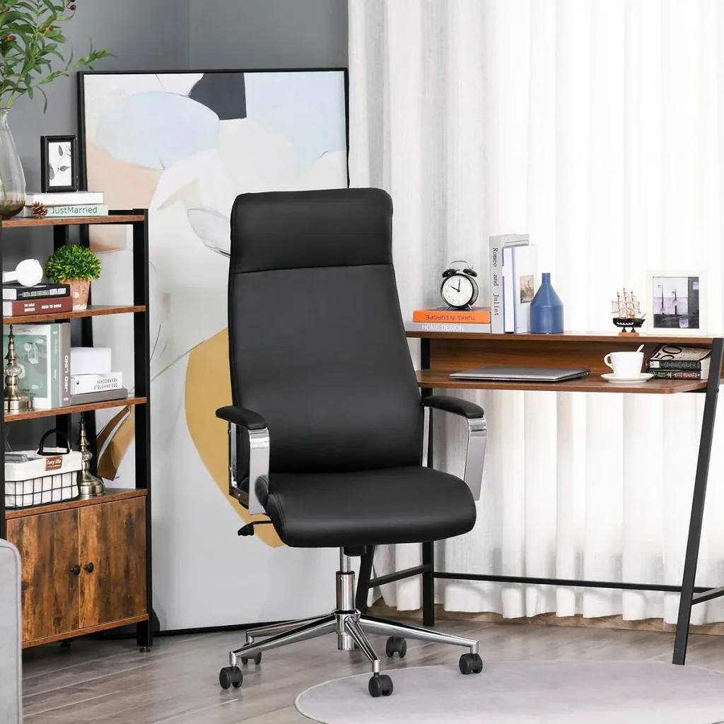 Office chair ergonomically shaped black