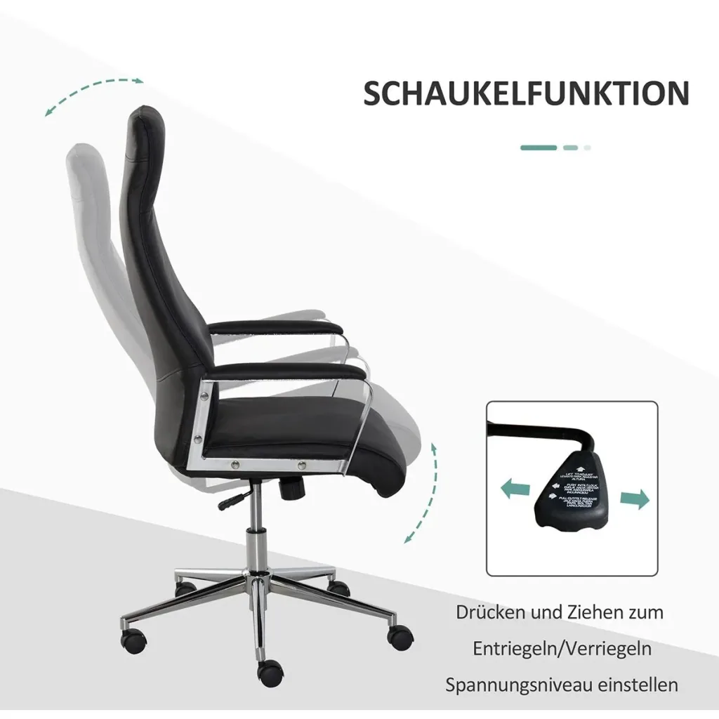 Office chair ergonomically shaped black