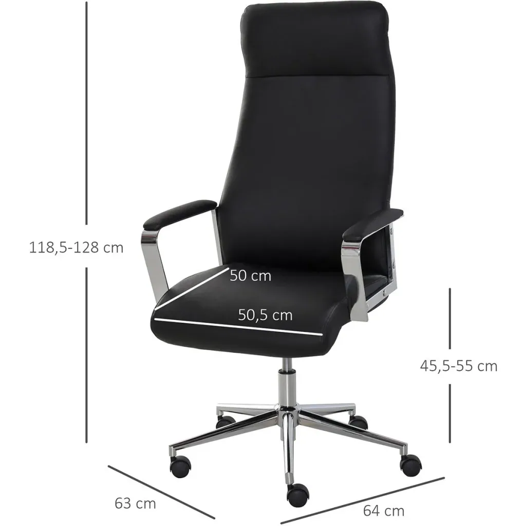 Office chair ergonomically shaped black