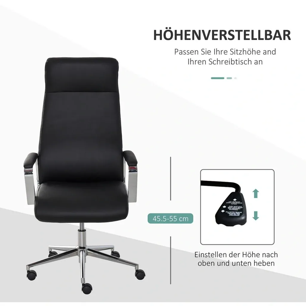 Office chair ergonomically shaped black